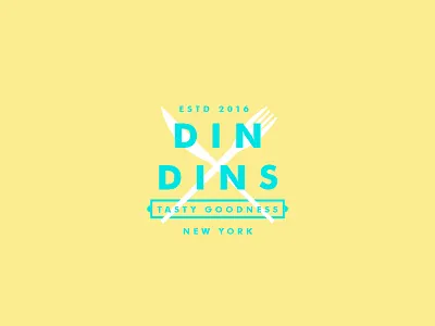 Din Dins agency brand branding food illustration logo logotype newyork type typography