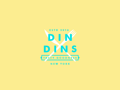 Din Dins agency brand branding food illustration logo logotype newyork type typography