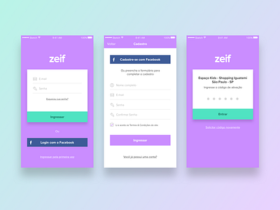 SignUp Flow brasil form ios iphone login security code signup signup flow