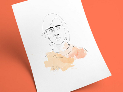 Johan Cruyff cruyff draft drawing dutch face holland portrait poster sketch wall art