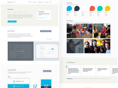 Press Kit Page brand cards color focus lab logo typography website