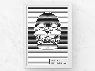 Hexagram Poster black concept deftones design graphic illustration music poster skull white