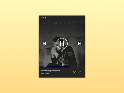 #009 Music Player dailyui dark minimal music player