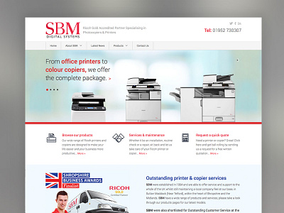 Sbm Home Page web design website