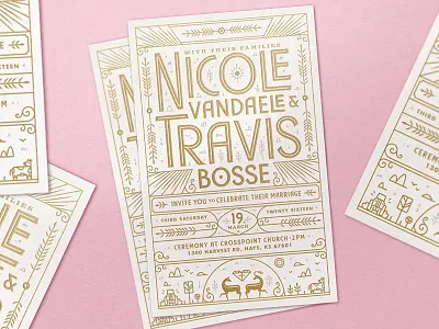 Lil' Bro's wedding invite invite kansas letterpress wedding