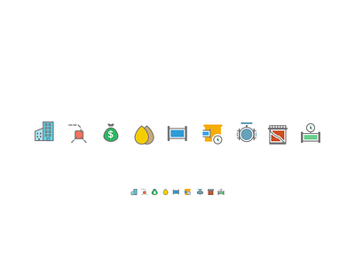 Oil Icons icons illustration pixels vector