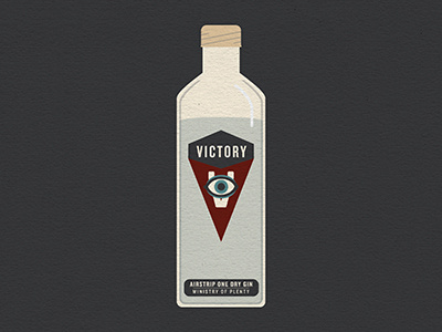 Victory Gin 1984 eye illustration literature