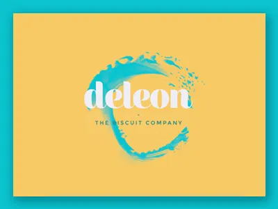 Deleon Biscuits biscuits blue bright brush concept deleon hendy logo paint tyler yellow