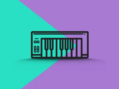 Keyboard Dribbble beat fruity loops icon iconography keyboard logo maker mpc music noun project producer vector