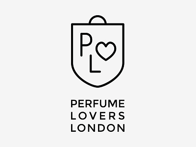 Perfume Lovers London black and white heraldry logo london outline perfume smell symbol typography