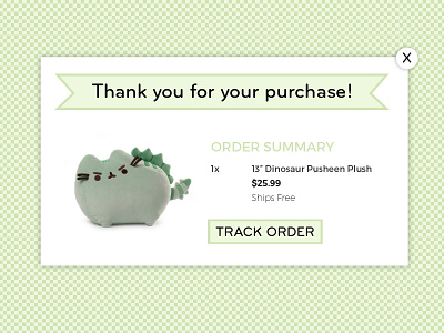 DailyUI 017 - Email Receipt 017 dailyui email receipt pusheen