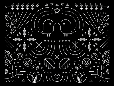 Christmas pattern black and white decorative illustration pattern snask