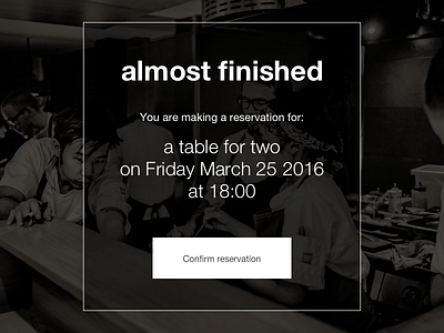 Dailyui054 Confirm Reservation confirm dailyui dailyui054 helveticaneue reservation