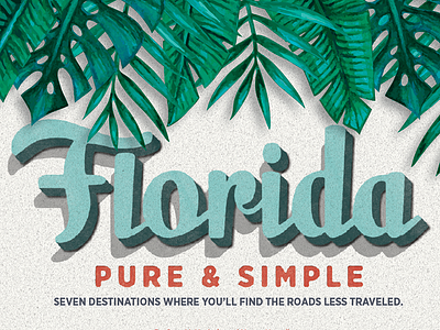 Florida Travel editorial florida layout magazine opening spread orlando publication texture travel tropical vintage