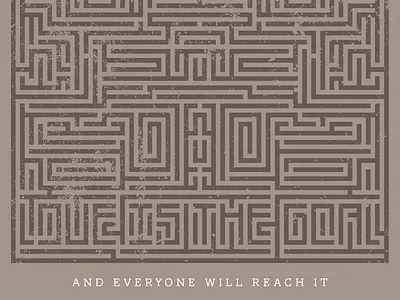 Maze distressed goal love maze