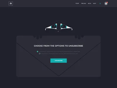 Unsubscribe screen black blue character crying illustration mail subscribe unsubscribe