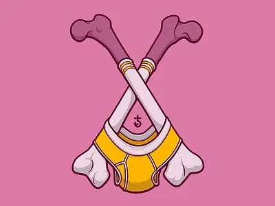 X-Rated cross bones underwear vector