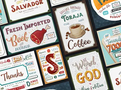 The Salvador - Triple Essence Combination fonts cards combination fonts handlettering layered lettering posters sign typedesign typeface typography