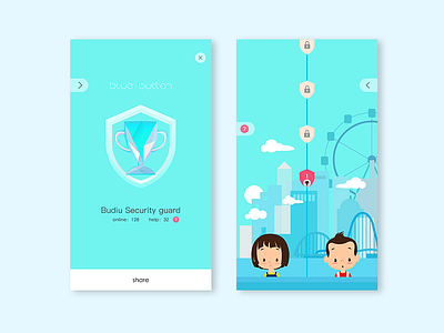 Budiu security guard design illustration ui