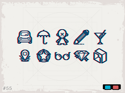 55 Icon Set 3d dailyui glasses icon iconset ui vector