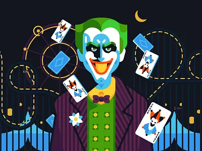 Gotham | Joker bat character city comics dc fanart flat gotham illustration joker vector villain