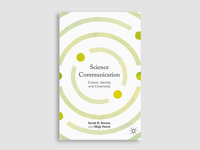 Science Communication atoms book book cover book design communication cover cover design green science