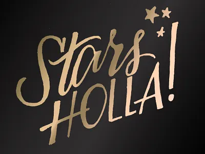 Stars Holla! expressive gilmore girls gilmore guys hand lettering lettering logo script stars type typography