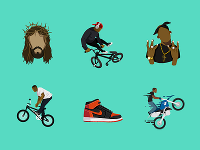 Nigel Sylvester/Go! Motto Sticker Pack emoji keyboard motto nigel sylvester nike stickers