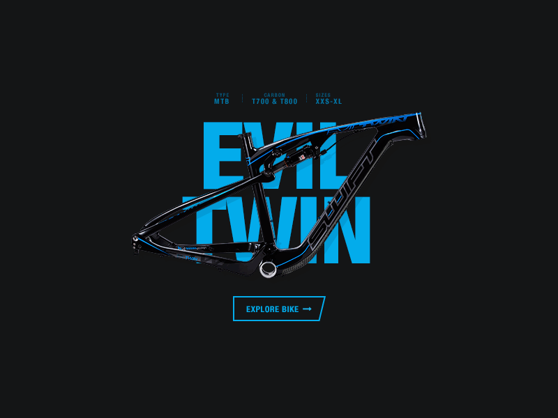 Slider Animation animation bicycles bike evil twin frame slider homepage mountain bike website