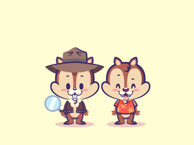 Lil BFFs Chip And Dale character design chip and dale digital illustration disney illustration