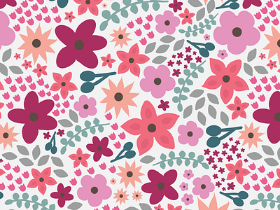 Floral Spring Pattern! design floral flowers graphic design pattern spring surface pattern