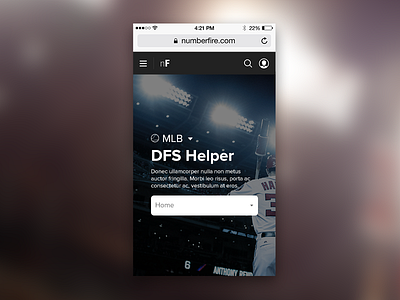Daily Fantasy Tools Redesign baseball dfs fantasy flat mobile sports ui
