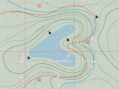 3 Hike 3 36 days of type hiking lines map three topo topography trail