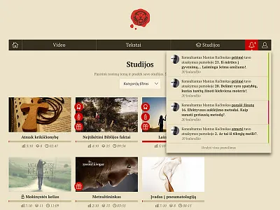 Geri Ženklai website church css dropdown geri zenklai layout notifications religion thumbs web web design website