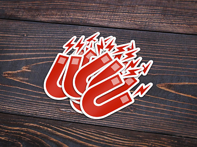 Magnet magnet lightning bolt magnet sticker mule