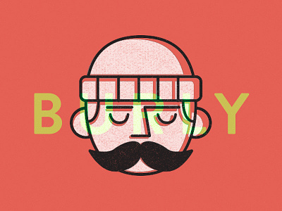 Burly Man design illustration print