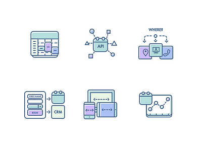 Appointment Icons Set 4 analytics api calendar chart dashboard devices form graph meeting responsive shapes