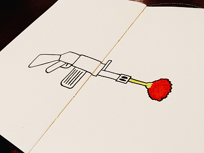 Portugal's Freedom Day doodle flower freedom gun illustration minimal peace pen red sketch