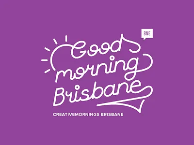 CreativeMornings Brisbane creativemornings illustration lettering script typography