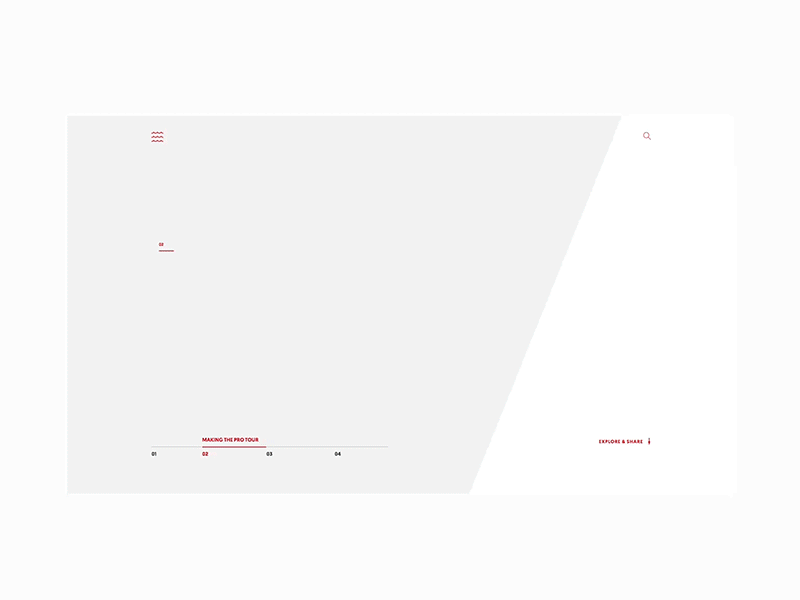 Boating Interface boating carousel first minimal red shot ui web white