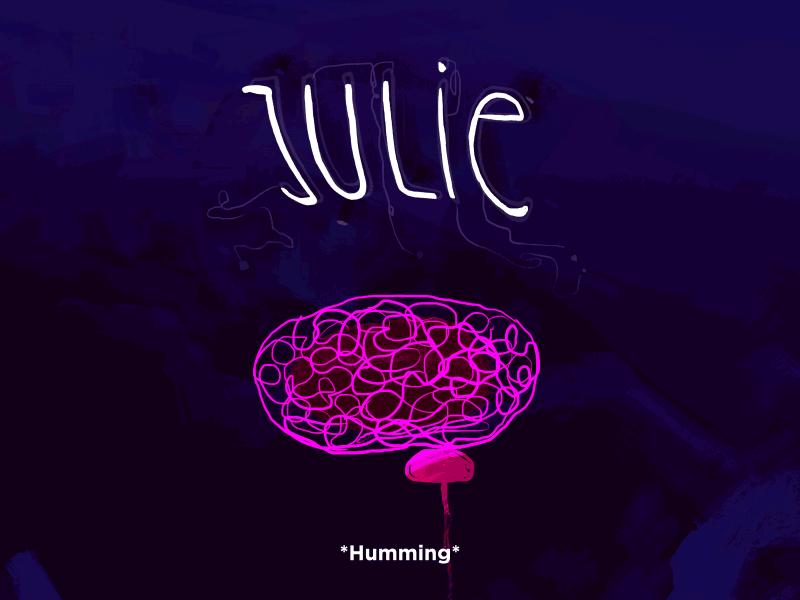 Brainstorm! 2d animation brain cel flashing illustration lights neon paint photoshop pink sparks