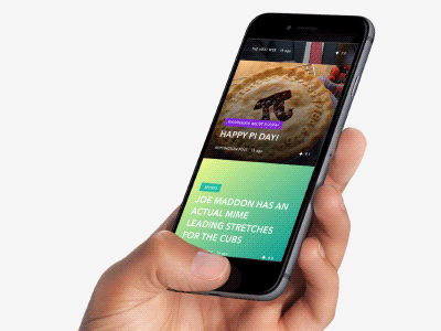 A news feed gradient mobile news