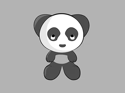 What's wrong Panda character cute design illustrator mascot panda vector