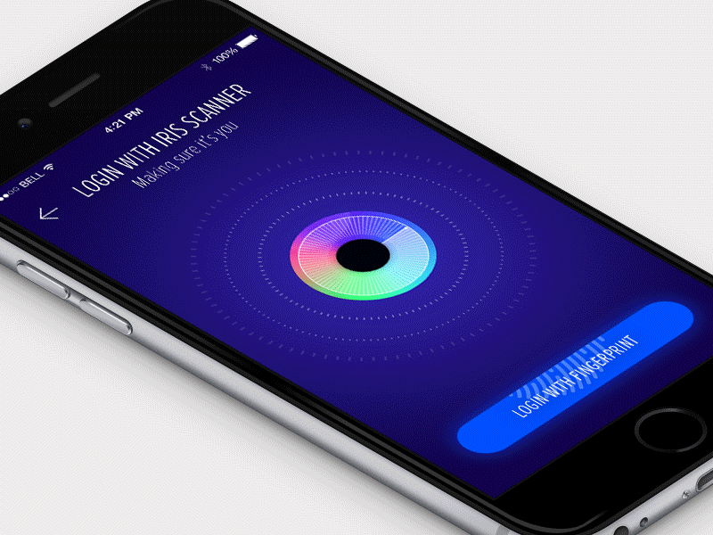 Iris Scanner animation app eye gif iris login scanner