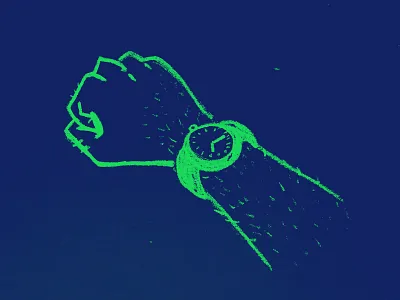 Let's Get Hairy arm fist hairy illo thunder time watch