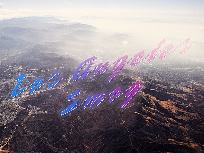 Los Angeles Smog angeles classic illustration logo los photography stock vapor wave