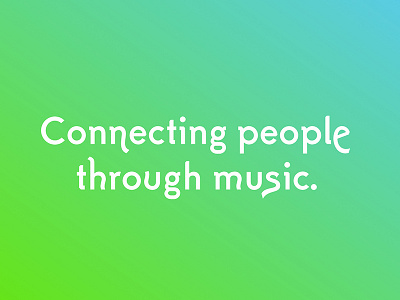 Forté: Connecting people through music. bold branding connecting energy forté gradient music passion service