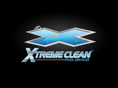 Logo for Pool Services Company blue clean logo logo design pool pool services suke suketoejoeh swimming pool