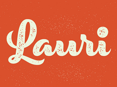 Lauri copier funk funky lettering name script texture