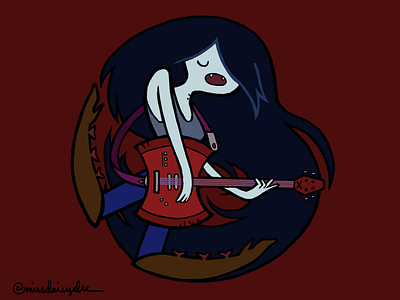 Marceline the Vampire Queen adventure time cartoon cartoon network digital art illustration marceline marceline the vampire queen marcy photoshop queen red vampire